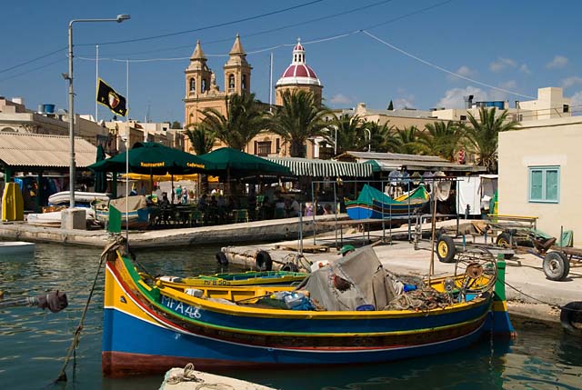 Marsaxlokk, Kirche, Boot